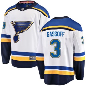 Bob Gassoff Youth Fanatics Branded St. Louis Blues Breakaway White Away Jersey