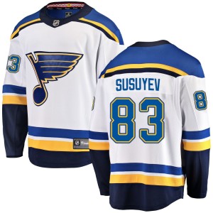 Nikita Susuyev Youth Fanatics Branded St. Louis Blues Breakaway White Away Jersey