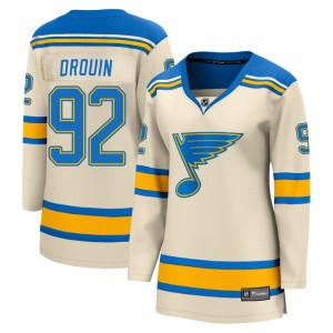 Jonathan Drouin Women's Fanatics Branded St. Louis Blues Breakaway Cream 2022 Winter Classic Jersey