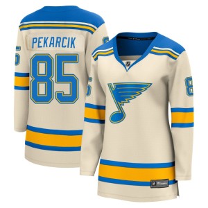 Juraj Pekarcik Women's Fanatics Branded St. Louis Blues Breakaway Cream 2022 Winter Classic Jersey