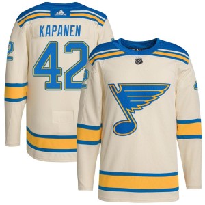 Kasperi Kapanen Men's Adidas St. Louis Blues Authentic Cream 2022 Winter Classic Player Jersey
