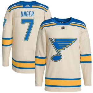Garry Unger Men's Adidas St. Louis Blues Authentic Cream 2022 Winter Classic Player Jersey