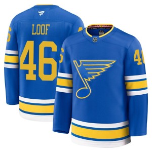 Leo Loof Youth Fanatics St. Louis Blues Premium Blue Home 2025 Jersey
