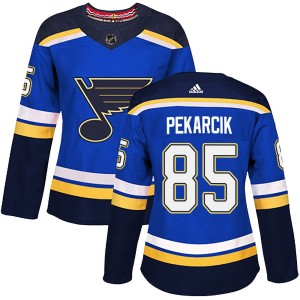 Juraj Pekarcik Women's Adidas St. Louis Blues Authentic Blue Home Jersey