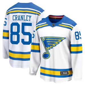 Will Cranley Youth Fanatics St. Louis Blues Breakaway White Away 2025 Jersey