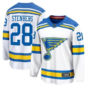 Otto Stenberg Youth Fanatics St. Louis Blues Breakaway White Away 2025 Jersey