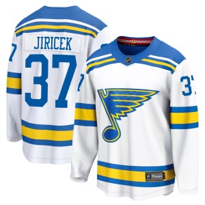 Adam Jiricek Men's Fanatics St. Louis Blues Breakaway White Away 2025 Jersey