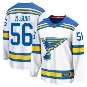 Hugh McGing Men's Fanatics St. Louis Blues Breakaway White Away 2025 Jersey