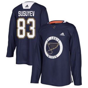 Nikita Susuyev Youth Adidas St. Louis Blues Authentic Blue Practice Jersey