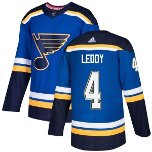Nick Leddy Men's Adidas St. Louis Blues Authentic Blue Home Jersey