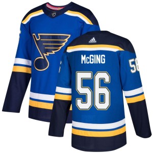 Hugh McGing Men's Adidas St. Louis Blues Authentic Blue Home Jersey