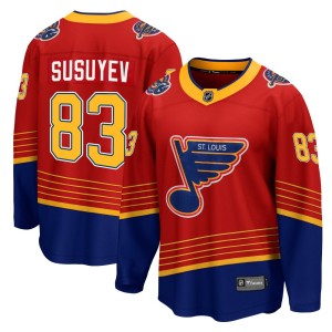 Nikita Susuyev Youth Fanatics Branded St. Louis Blues Breakaway Red 2020/21 Special Edition Jersey