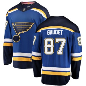 Marc-Andre Gaudet Youth Fanatics Branded St. Louis Blues Breakaway Blue Home Jersey