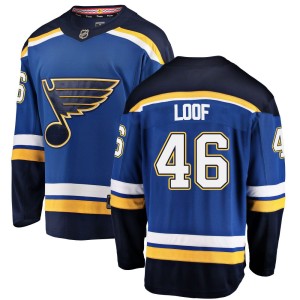 Leo Loof Youth Fanatics Branded St. Louis Blues Breakaway Blue Home Jersey