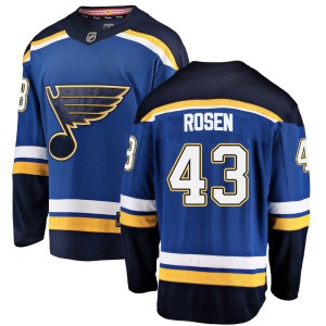 Calle Rosen Youth Fanatics Branded St. Louis Blues Breakaway Blue Home Jersey