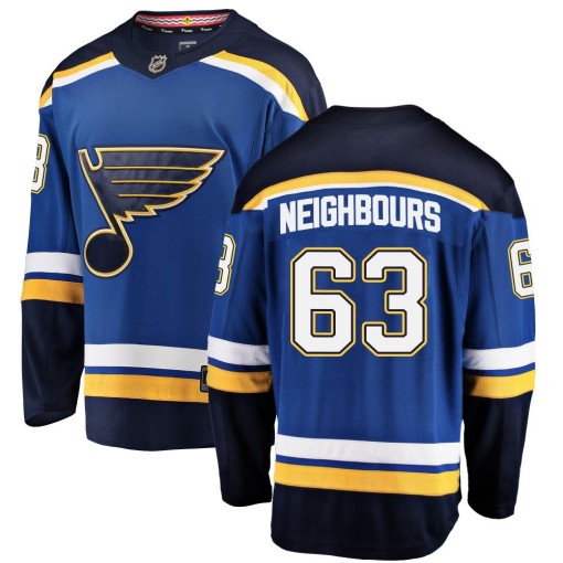 Jake Neighbours Men's Fanatics Branded St. Louis Blues Breakaway Blue Home Jersey