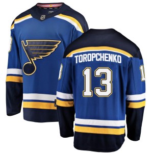 Alexey Toropchenko Men's Fanatics Branded St. Louis Blues Breakaway Blue Home Jersey