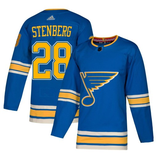Otto Stenberg Youth Adidas St. Louis Blues Authentic Blue Alternate Jersey