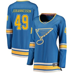 Samuel Johannesson Women's Fanatics Branded St. Louis Blues Breakaway Blue Alternate Jersey