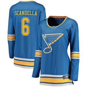 Marco Scandella Women's Fanatics Branded St. Louis Blues Breakaway Blue Alternate Jersey
