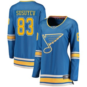 Nikita Susuyev Women's Fanatics Branded St. Louis Blues Breakaway Blue Alternate Jersey
