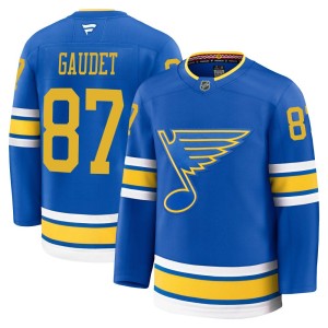 Marc-Andre Gaudet Men's Fanatics St. Louis Blues Premium Blue Home 2025 Jersey