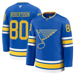 Simon Robertsson Men's Fanatics St. Louis Blues Premium Blue Home 2025 Jersey