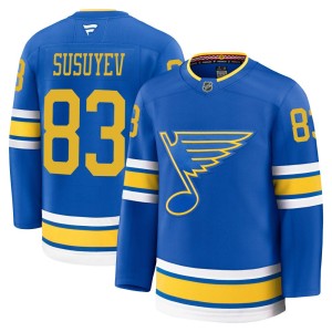 Nikita Susuyev Men's Fanatics St. Louis Blues Premium Blue Home 2025 Jersey