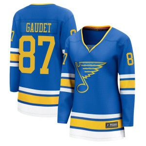 Marc-Andre Gaudet Women's Fanatics St. Louis Blues Breakaway Blue Home 2025 Jersey