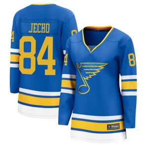 Adam Jecho Women's Fanatics St. Louis Blues Breakaway Blue Home 2025 Jersey