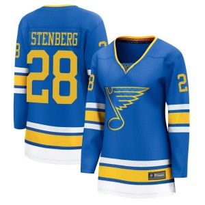 Otto Stenberg Women's Fanatics St. Louis Blues Breakaway Blue Home 2025 Jersey