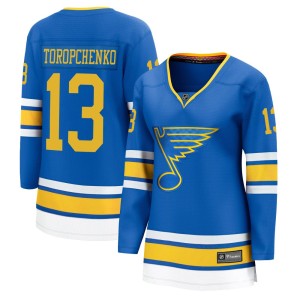 Alexey Toropchenko Women's Fanatics St. Louis Blues Breakaway Blue Home 2025 Jersey