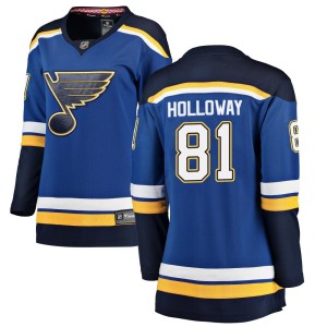 Dylan Holloway Women's Fanatics Branded St. Louis Blues Breakaway Blue Home Jersey