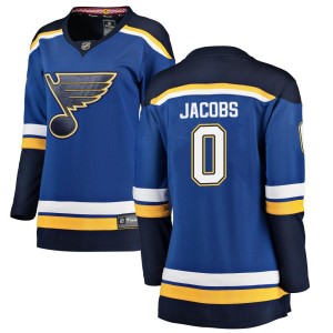 Josh Jacobs Women's Fanatics Branded St. Louis Blues Breakaway Blue Home Jersey
