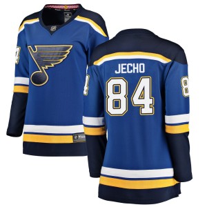 Adam Jecho Women's Fanatics Branded St. Louis Blues Breakaway Blue Home Jersey