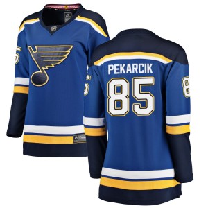 Juraj Pekarcik Women's Fanatics Branded St. Louis Blues Breakaway Blue Home Jersey