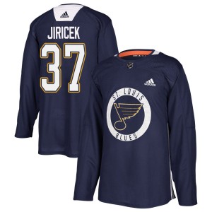 Adam Jiricek Men's Adidas St. Louis Blues Authentic Blue Practice Jersey