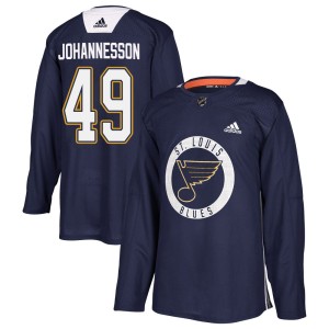 Samuel Johannesson Men's Adidas St. Louis Blues Authentic Blue Practice Jersey