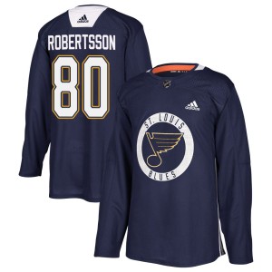 Simon Robertsson Men's Adidas St. Louis Blues Authentic Blue Practice Jersey