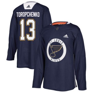 Alexey Toropchenko Men's Adidas St. Louis Blues Authentic Blue Practice Jersey