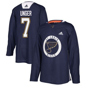 Garry Unger Men's Adidas St. Louis Blues Authentic Blue Practice Jersey