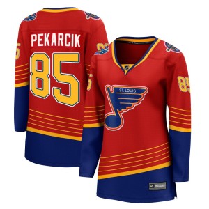 Juraj Pekarcik Women's Fanatics Branded St. Louis Blues Breakaway Red 2020/21 Special Edition Jersey