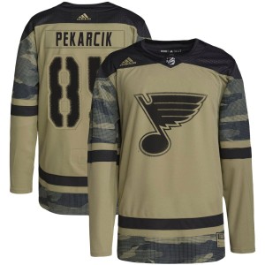 Juraj Pekarcik Youth Adidas St. Louis Blues Authentic Camo Military Appreciation Practice Jersey